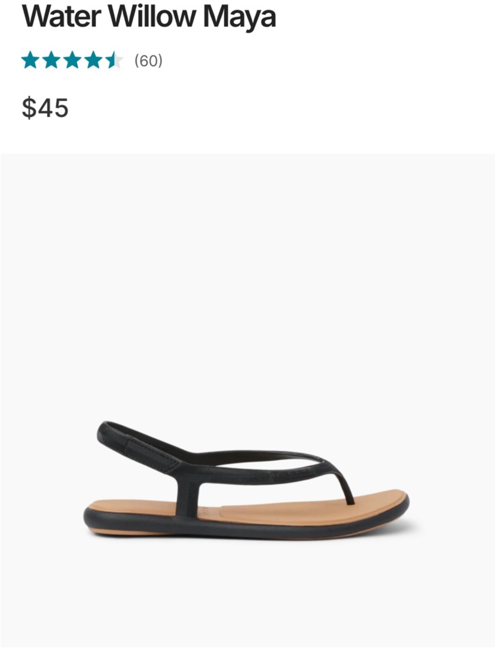 Reef Water Willow Maya Women's Black Slingback Thong Sandals